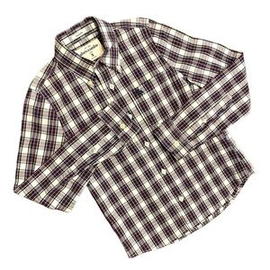 Abercrombie Kids Shirt Boy's Plaid Muscle Long Sleeve Button Cotton Small‎